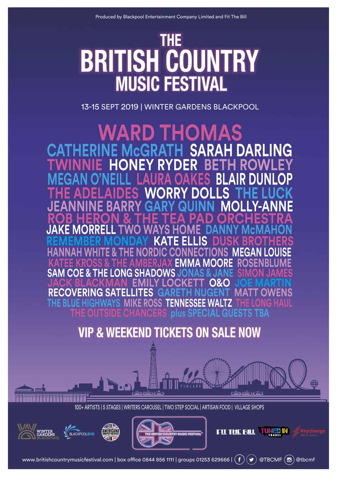 Poster design for The British Country Music Festival 2019
