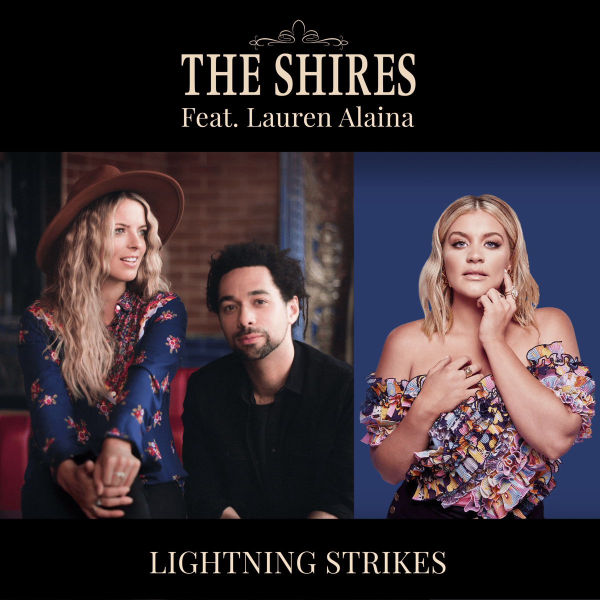 cover art for the Shires & Lauren Alaina Lightning Strikes