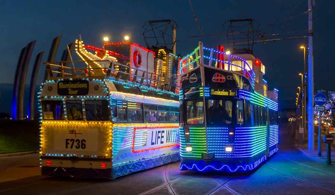 Vintage IlluminatedTram part of The British Country Music Festival